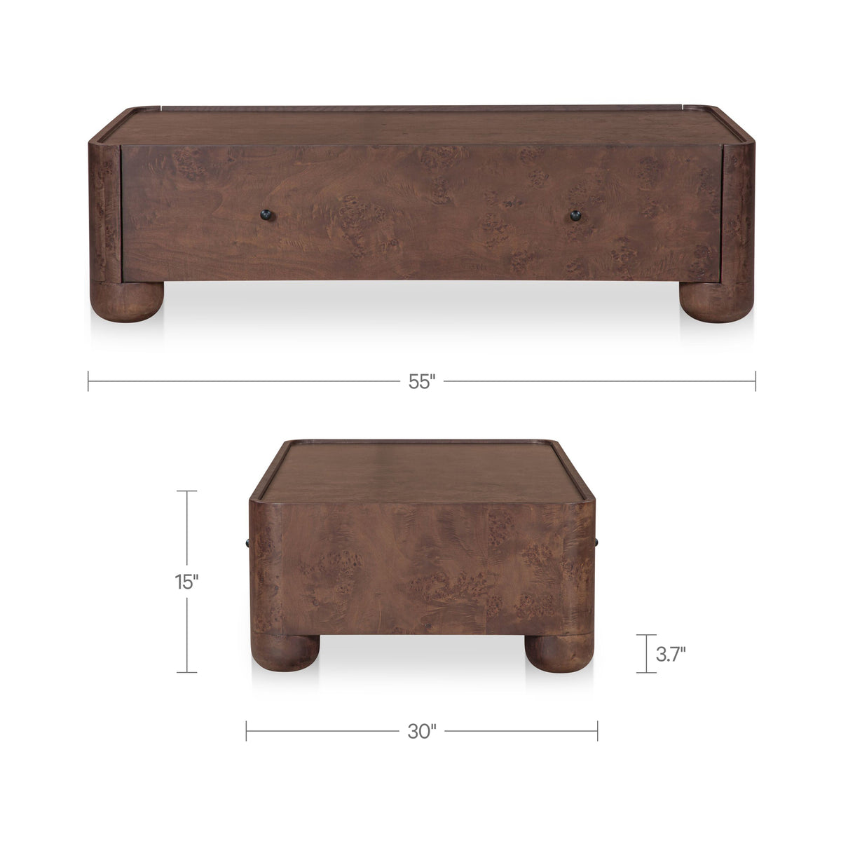 Gibson Burl Coffee Table - Ornate Home