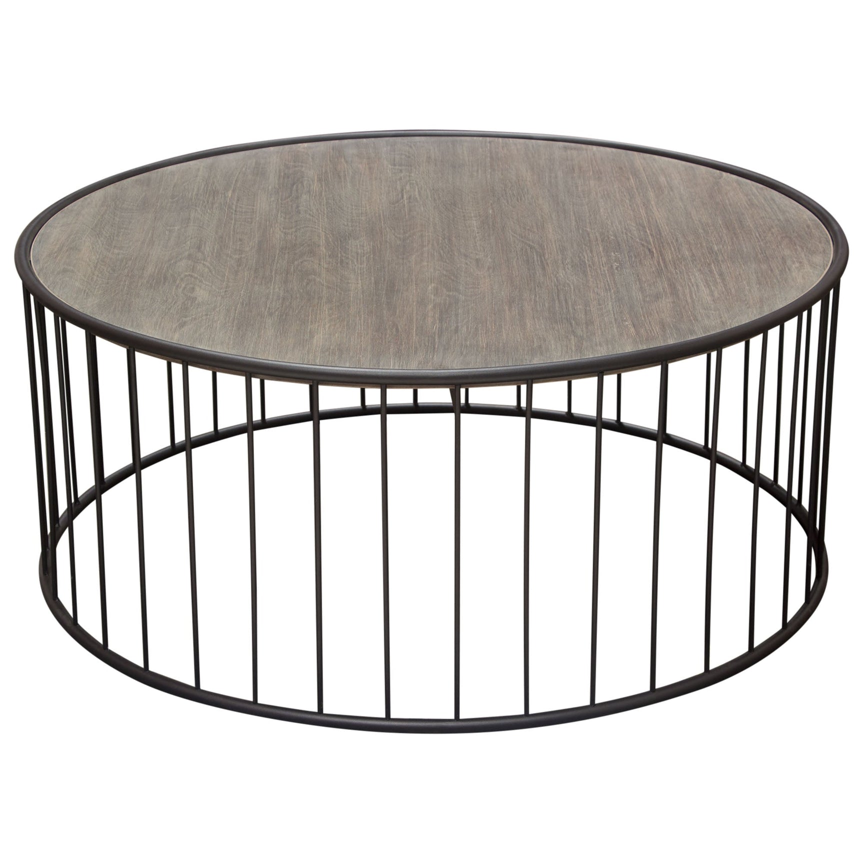 Gibson Grey Oak Round Coffee Table - Ornate Home