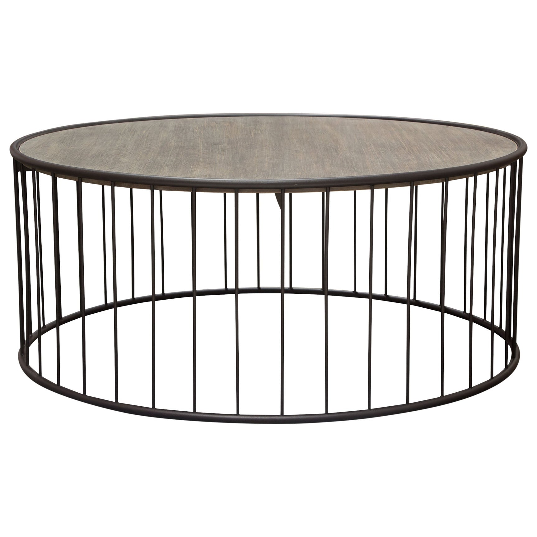 Gibson Grey Oak Round Coffee Table - Ornate Home