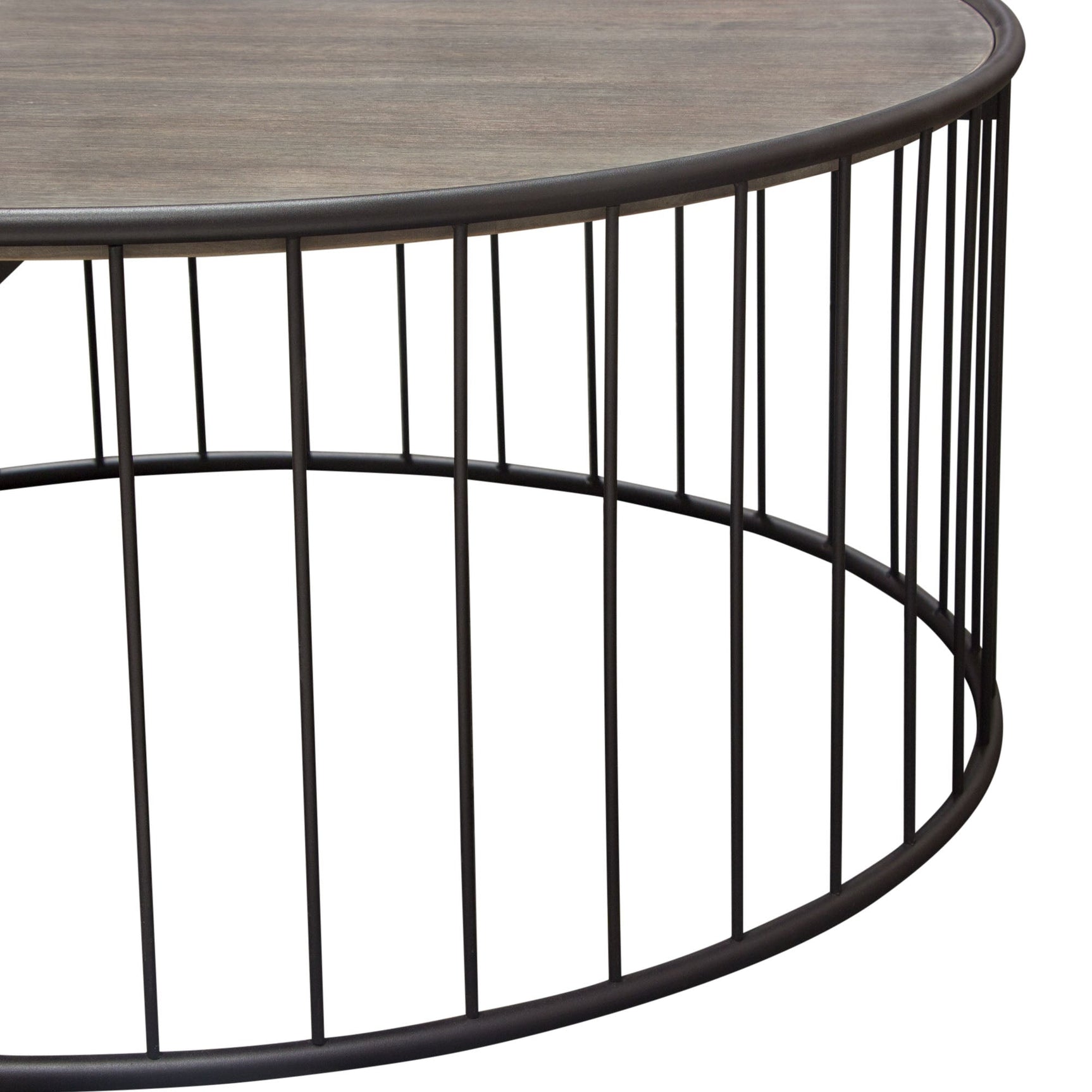 Gibson Grey Oak Round Coffee Table - Ornate Home