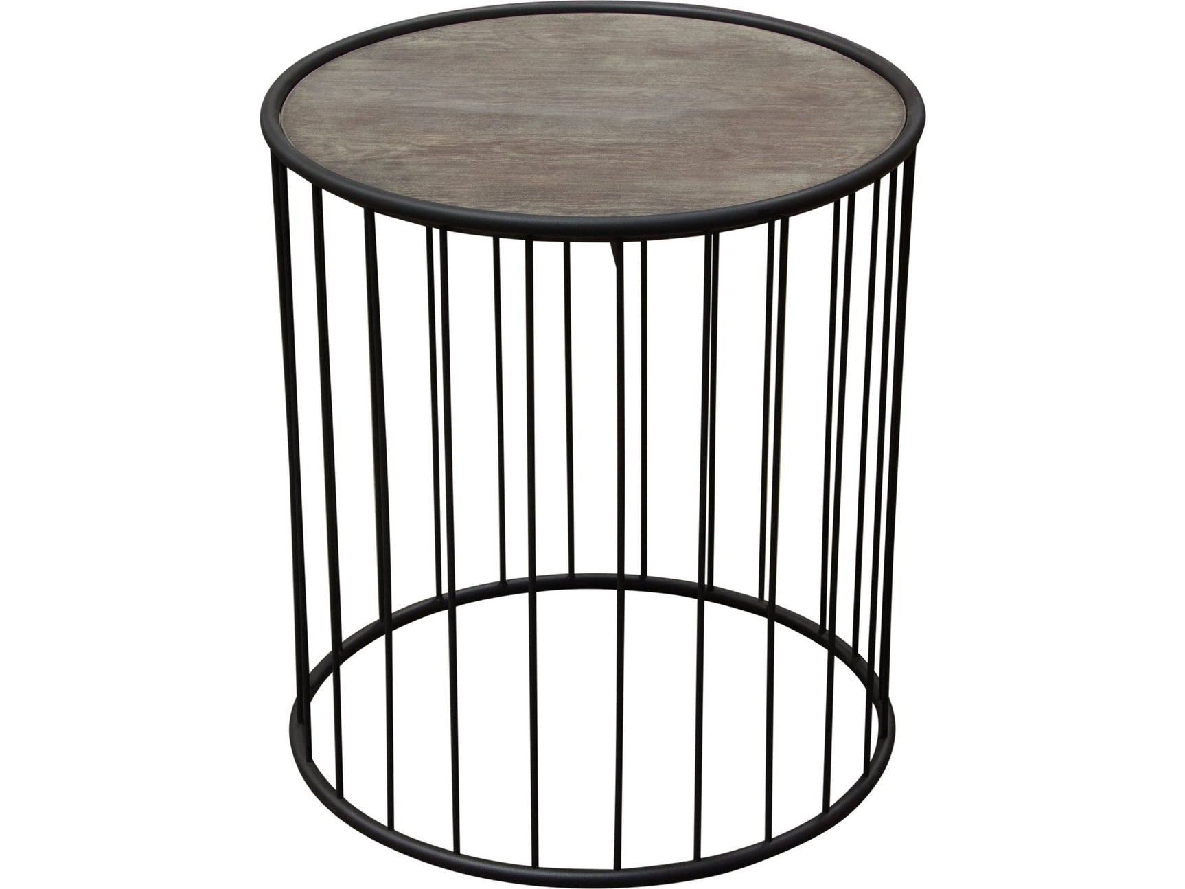 Gibson Grey Oak Round End Table - Ornate Home
