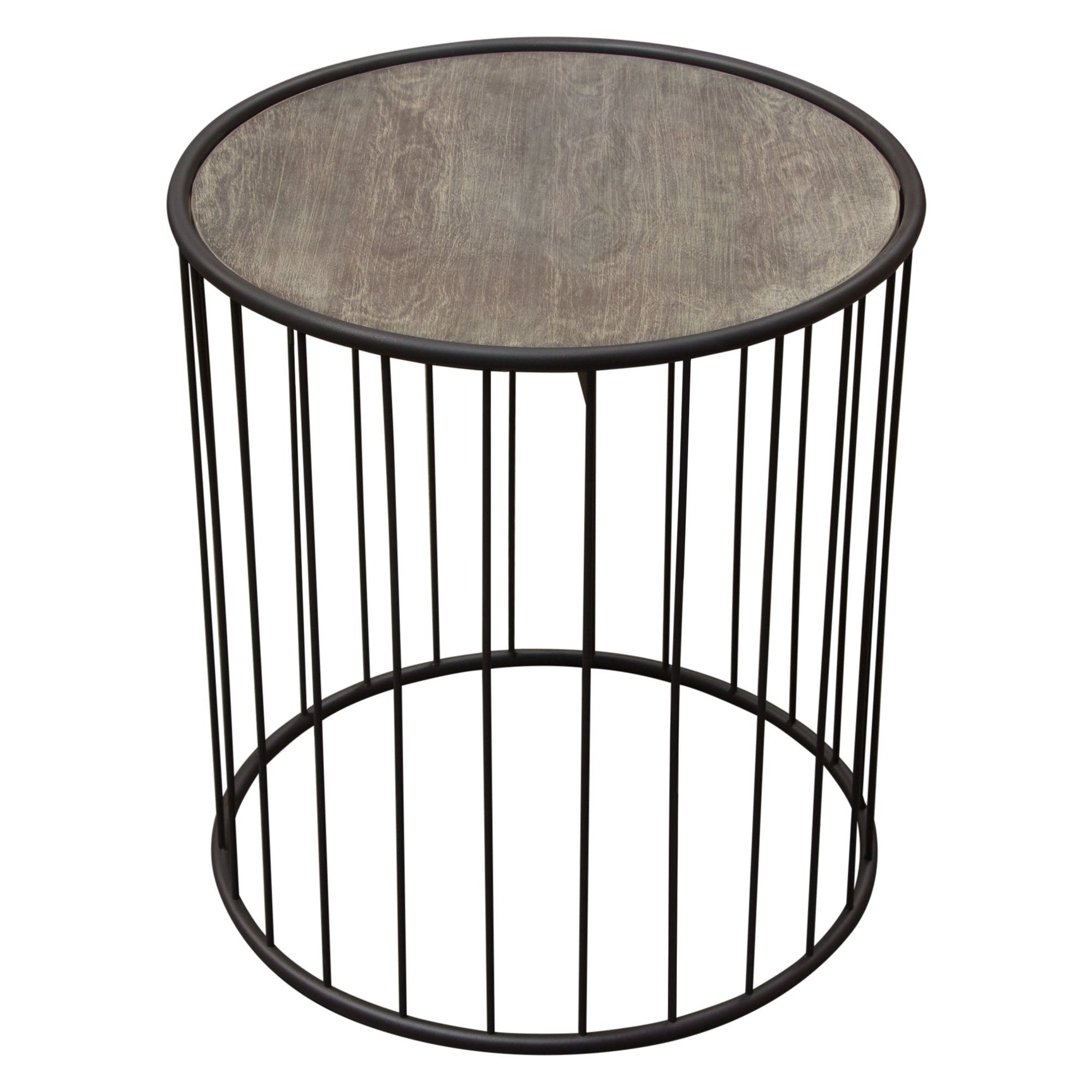 Gibson Grey Oak Round End Table - Ornate Home
