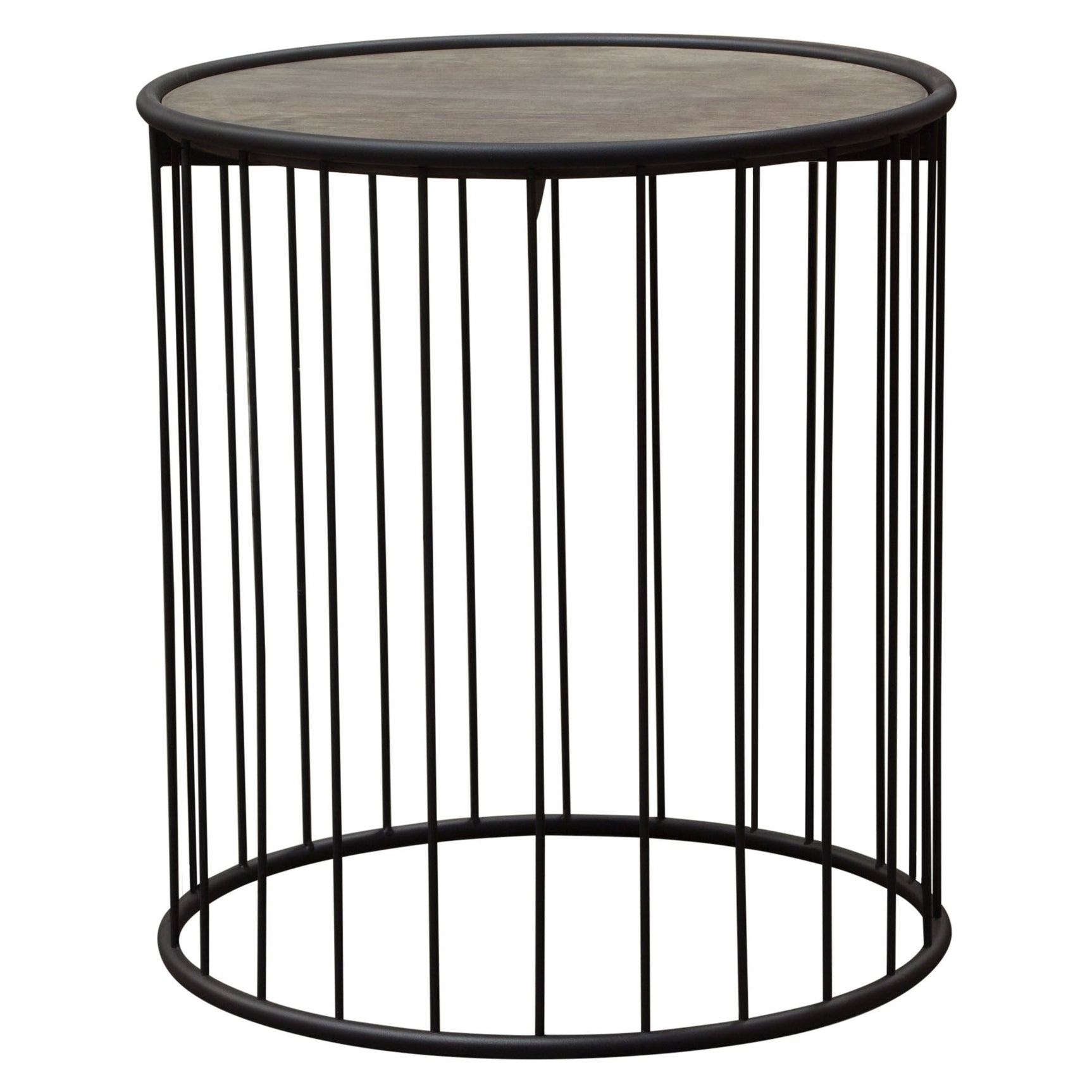 Gibson Grey Oak Round End Table - Ornate Home