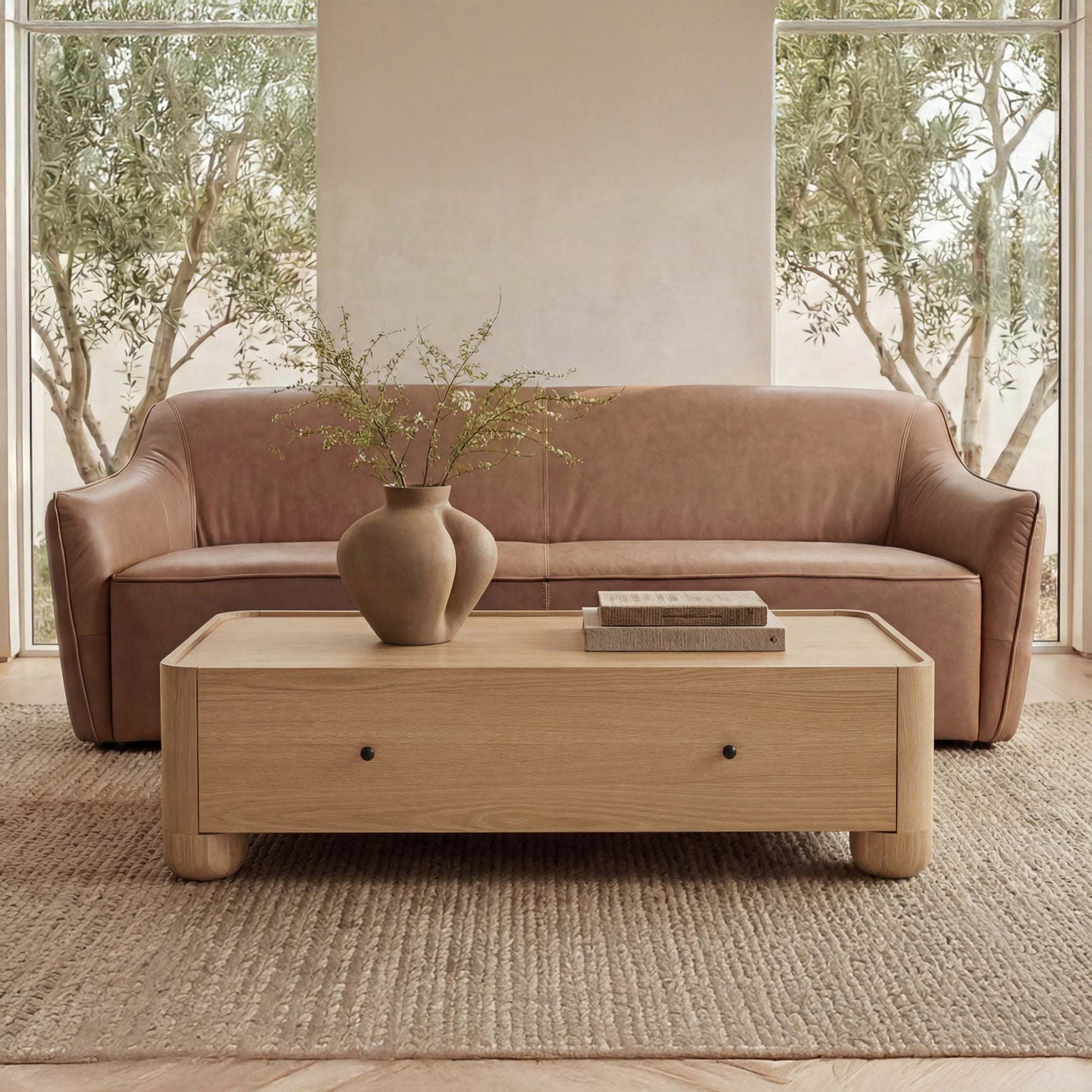 Gibson Natural Coffee Table - Ornate Home
