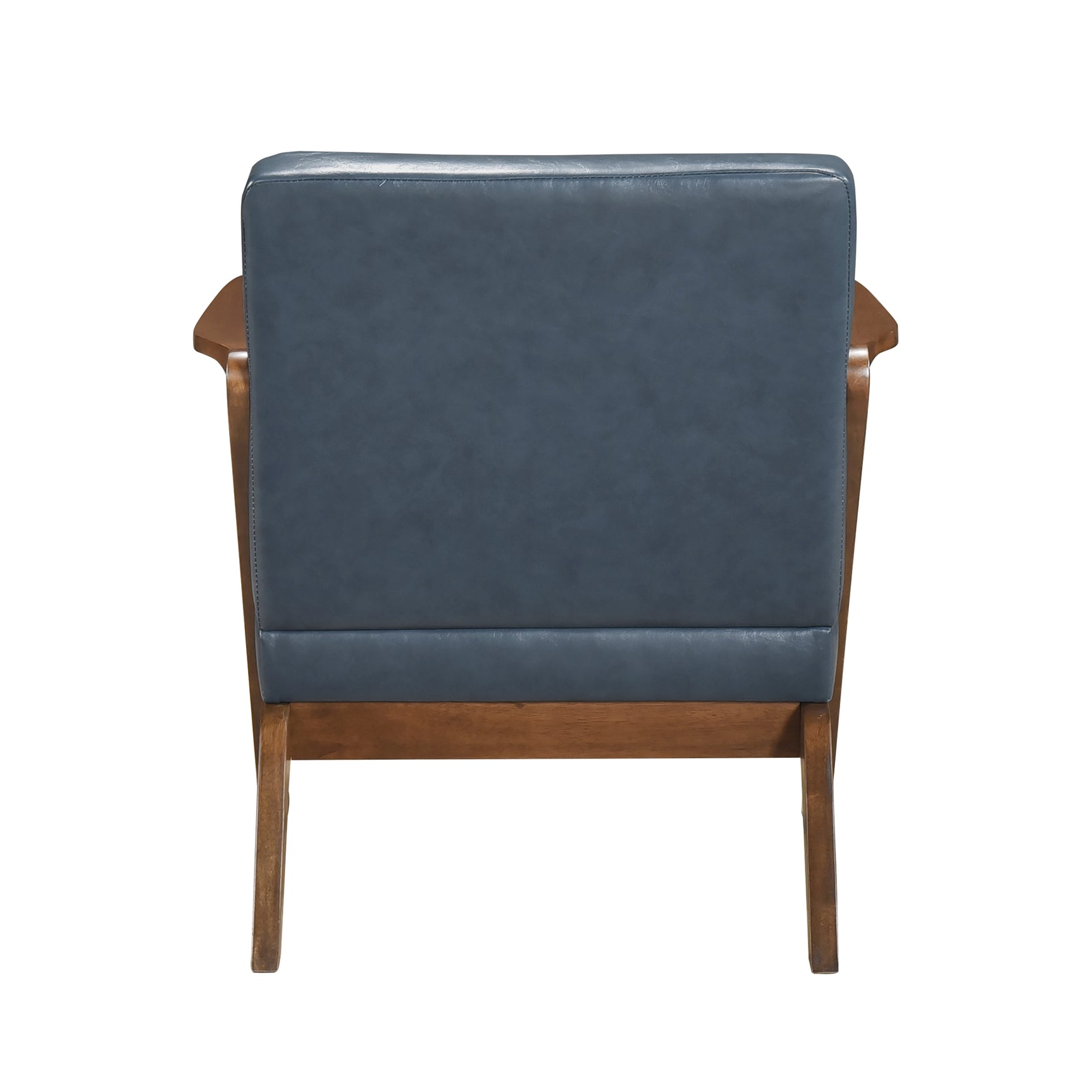 Gideon Blue Dark wood Accent Chair - Ornate Home
