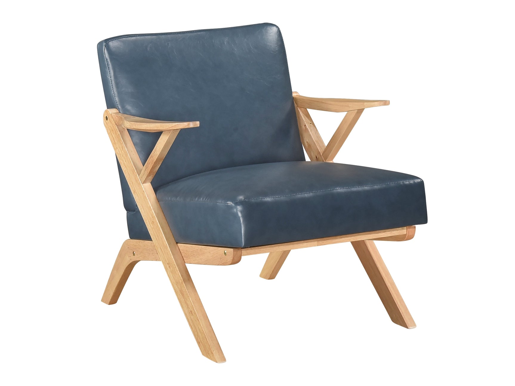Gideon Blue Light wood Accent Chair - Ornate Home