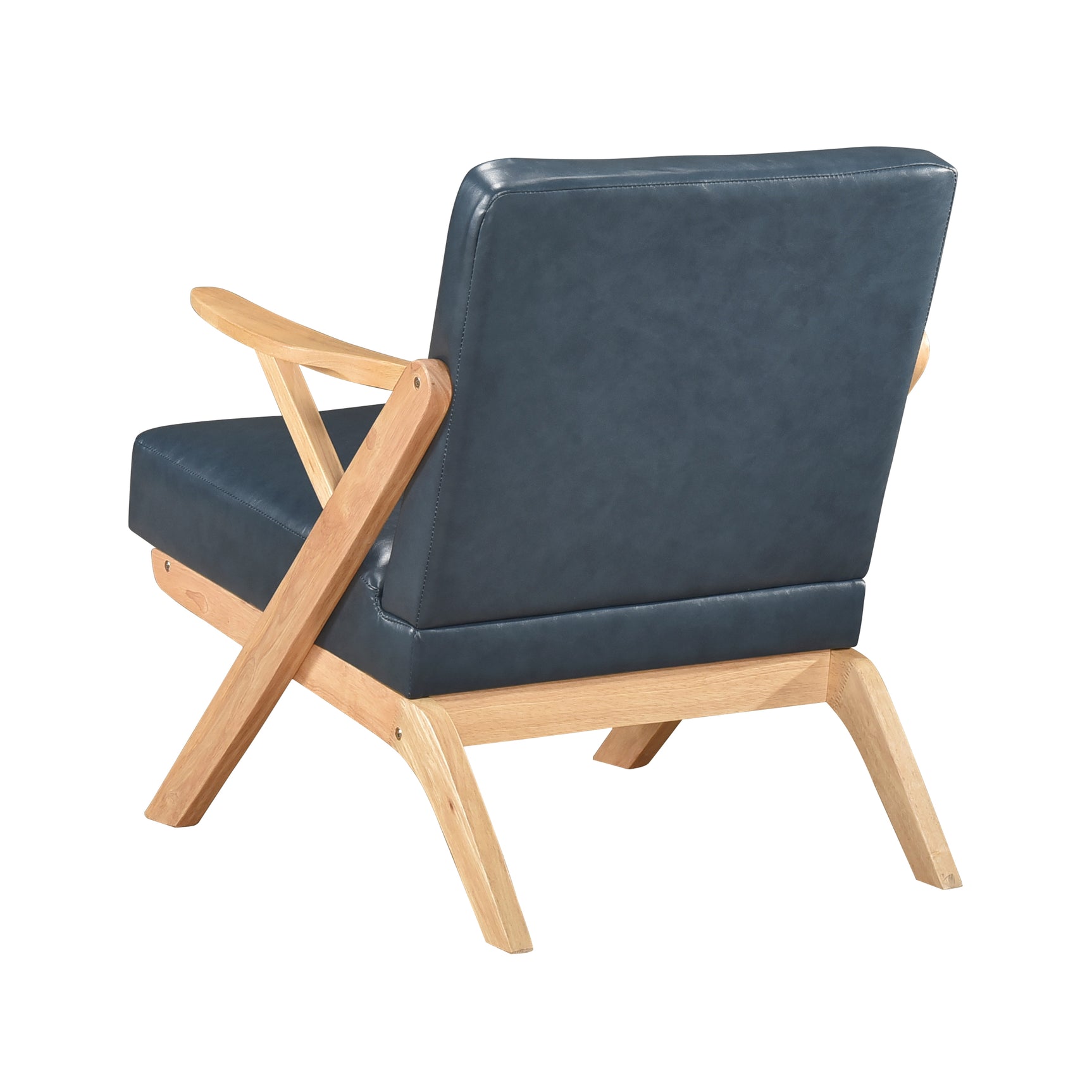 Gideon Blue Light wood Accent Chair - Ornate Home