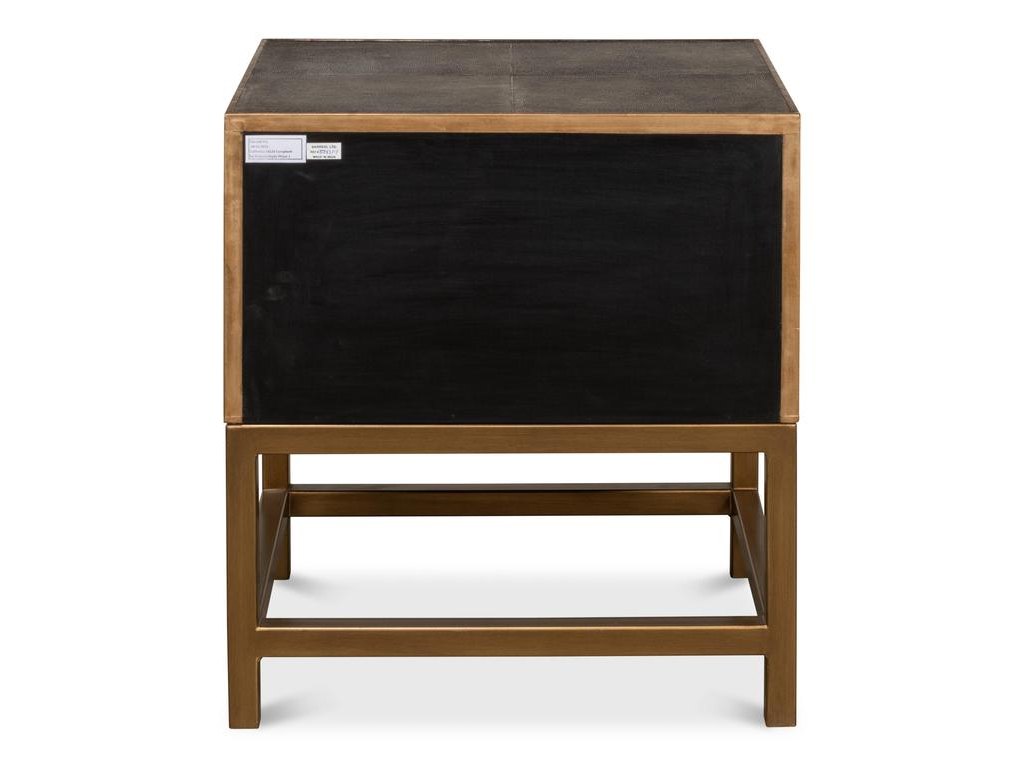 Gideon Shagreen Grey Side Table - Ornate Home