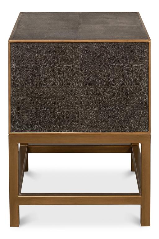 Gideon Shagreen Grey Side Table - Ornate Home