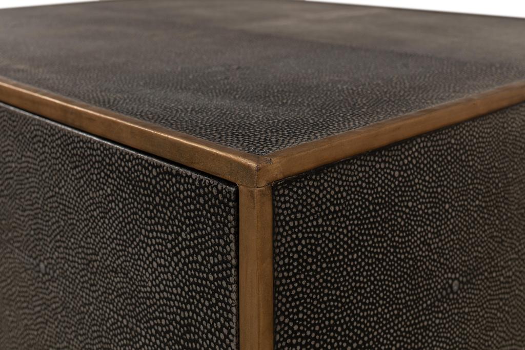 Gideon Shagreen Grey Side Table - Ornate Home