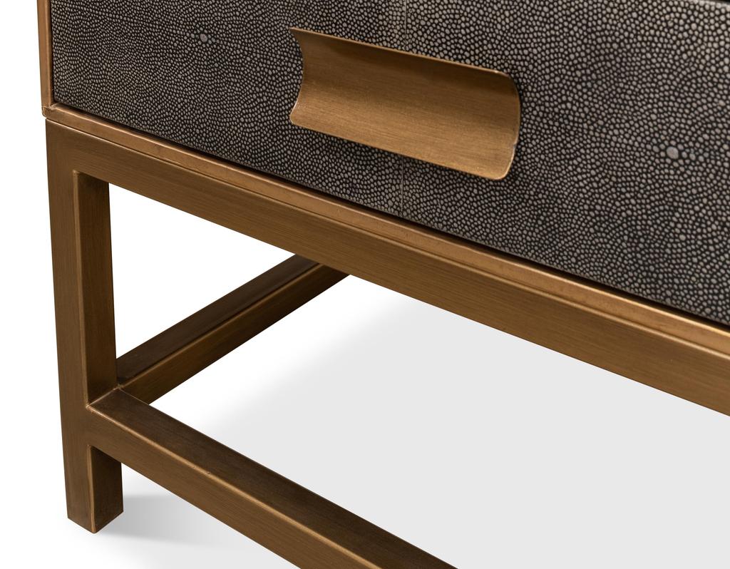 Gideon Shagreen Grey Side Table - Ornate Home