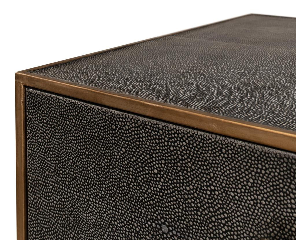 Gideon Shagreen Grey Side Table - Ornate Home