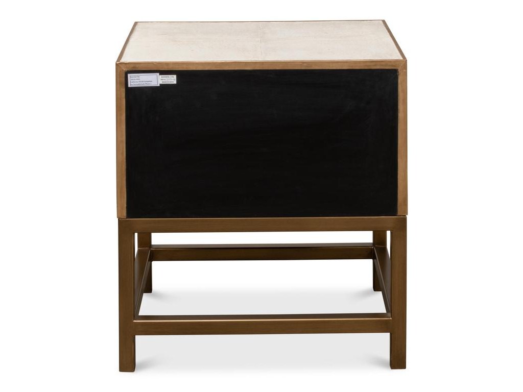 Gideon Shagreen White Side Table - Ornate Home