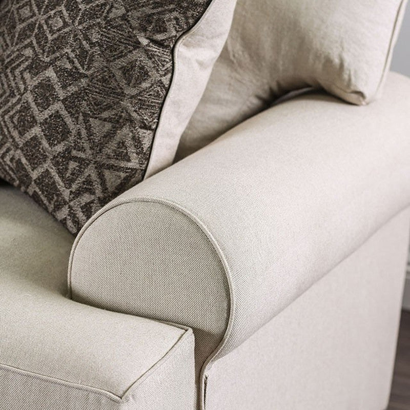 Gilda Beige/Brown Loveseat - Ornate Home