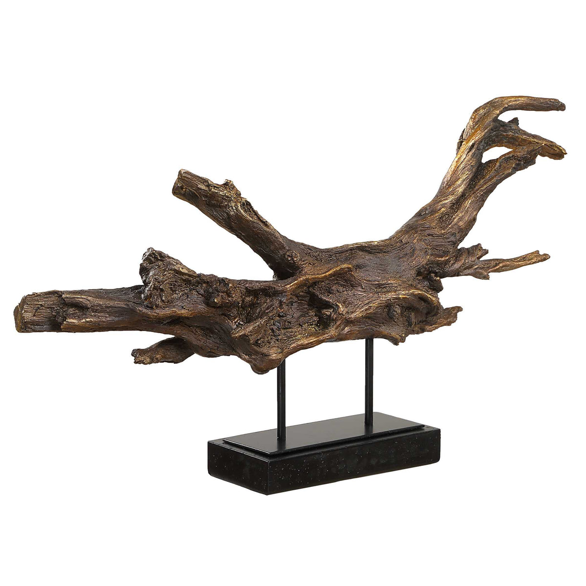 Gilded Brown/Gold Sculpture Branch - Ornate Home