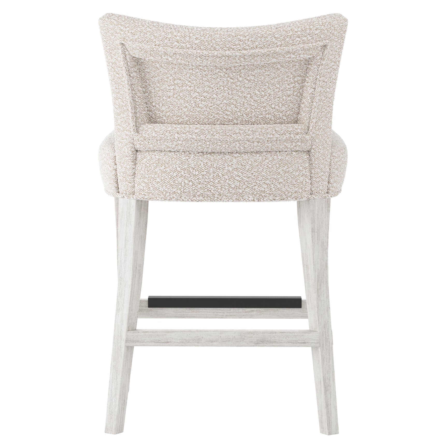 Giles Glacier White/White/Cream Fabric Counter Stool - Ornate Home