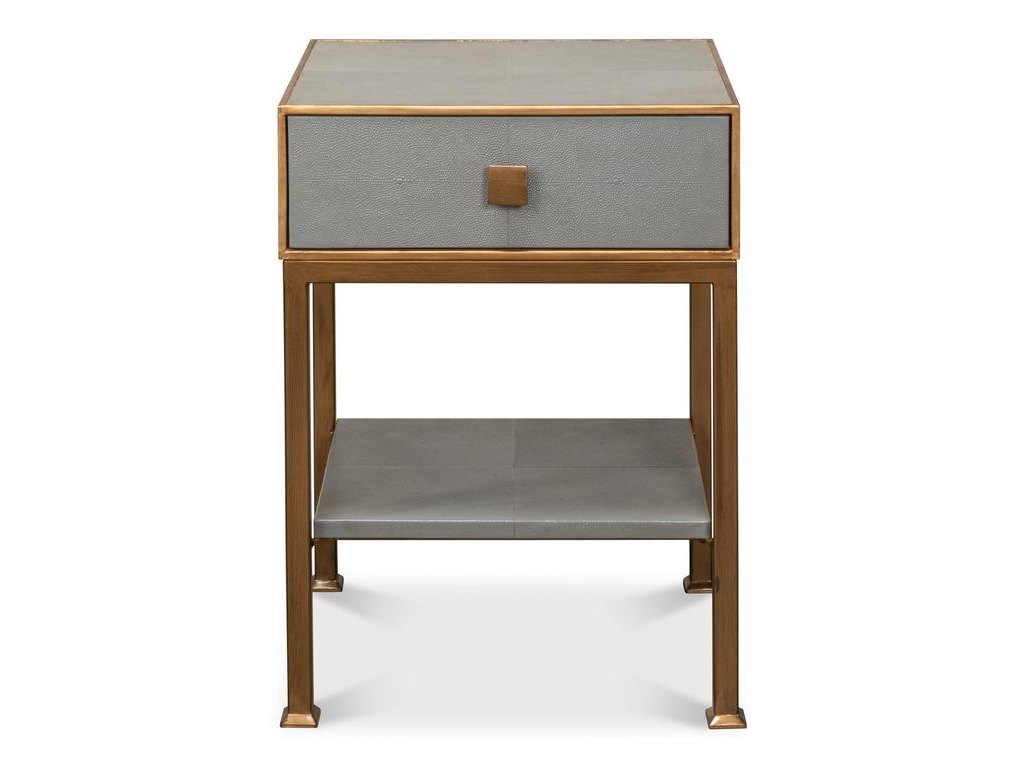 Gillian Grey One Drawer Nightstand - Ornate Home