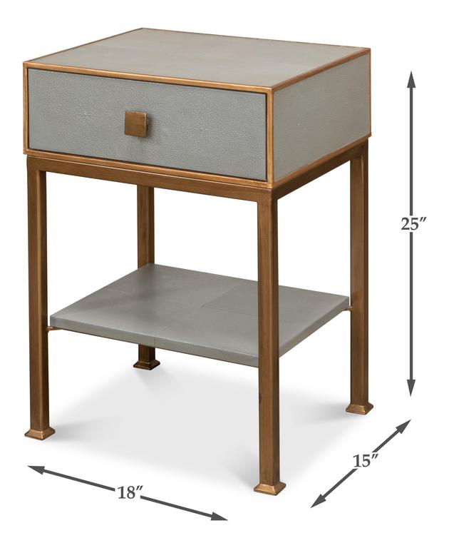 Gillian Grey One Drawer Nightstand - Ornate Home