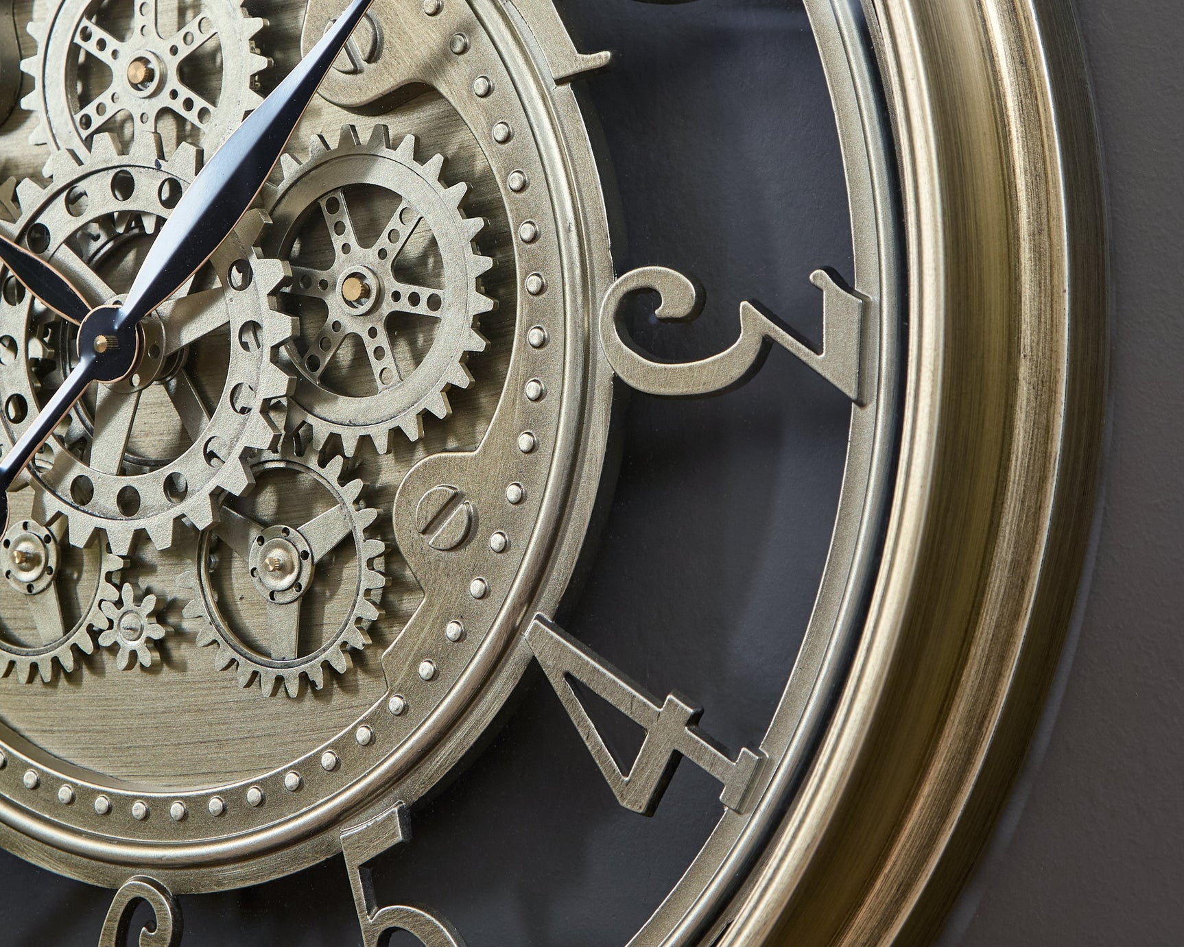 Gilover Champagne Finish Wall Clock (Online Special Price) - Ornate Home