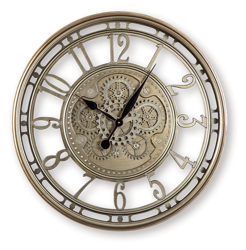 Gilover Champagne Finish Wall Clock - Ornate Home