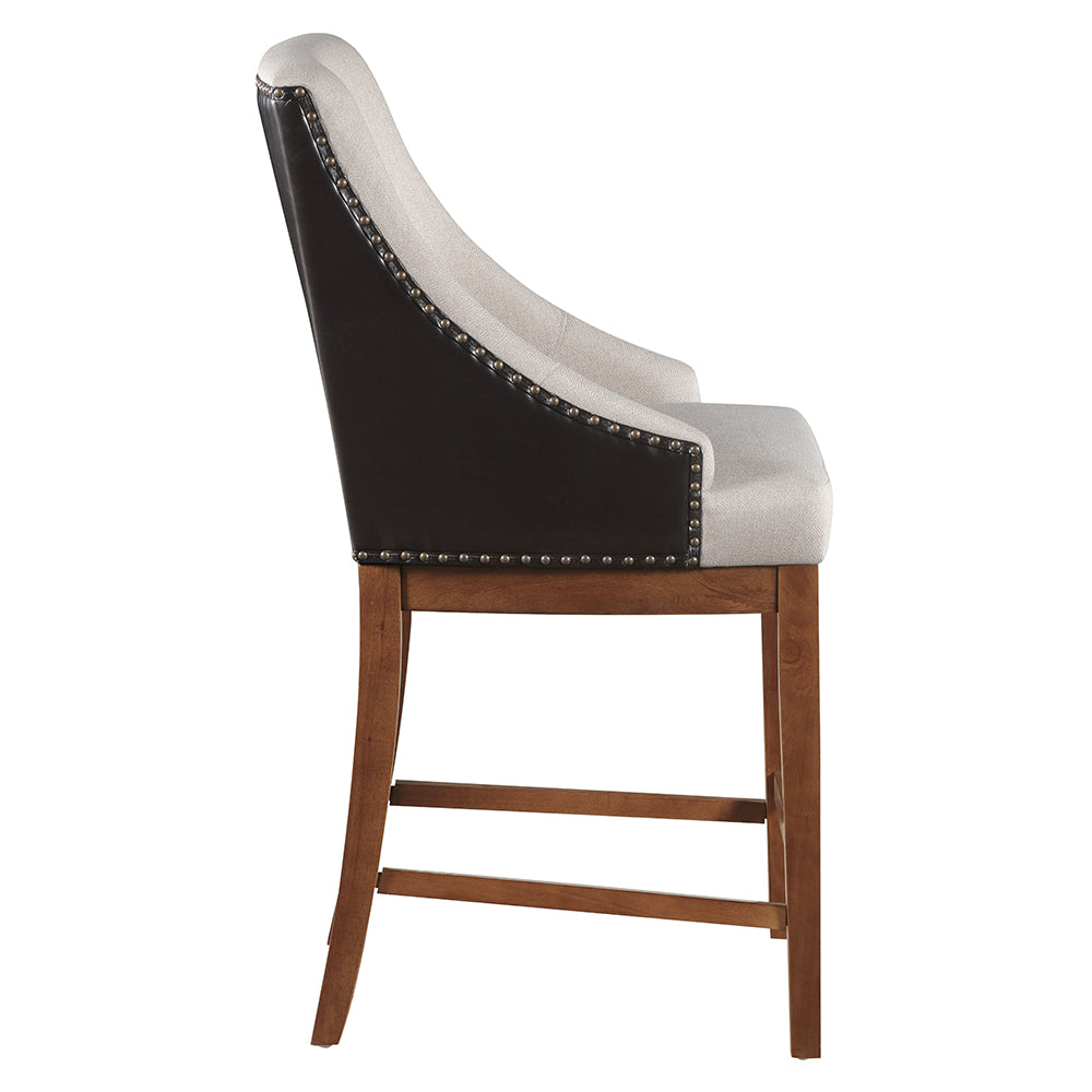 Gilsea Brown Synthetic Leather Counter Height Chair (Set of 2) - Ornate Home