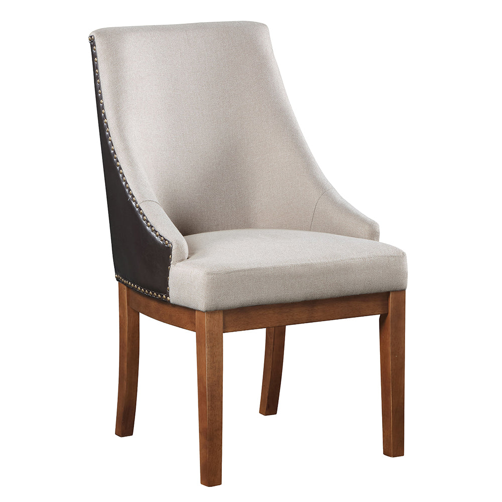 Gilsea Fabric/Brown/Brown Side Chair (Set of 2) - Ornate Home