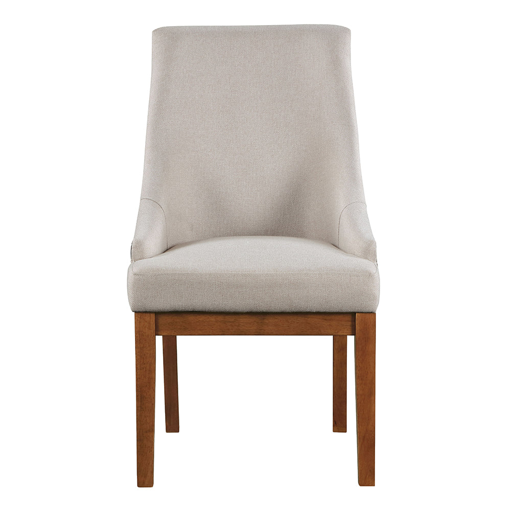 Gilsea Fabric/Brown/Brown Side Chair (Set of 2) - Ornate Home