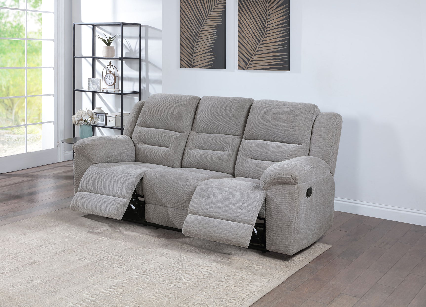 Gilson Grey Reclining Sofa - Ornate Home