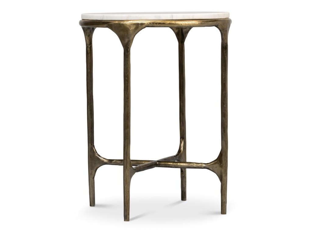 Gimlet White Round End Table - Ornate Home