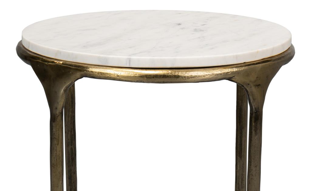 Gimlet White Round End Table - Ornate Home