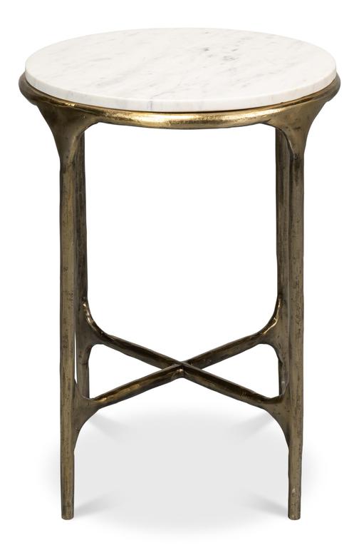 Gimlet White Round End Table - Ornate Home
