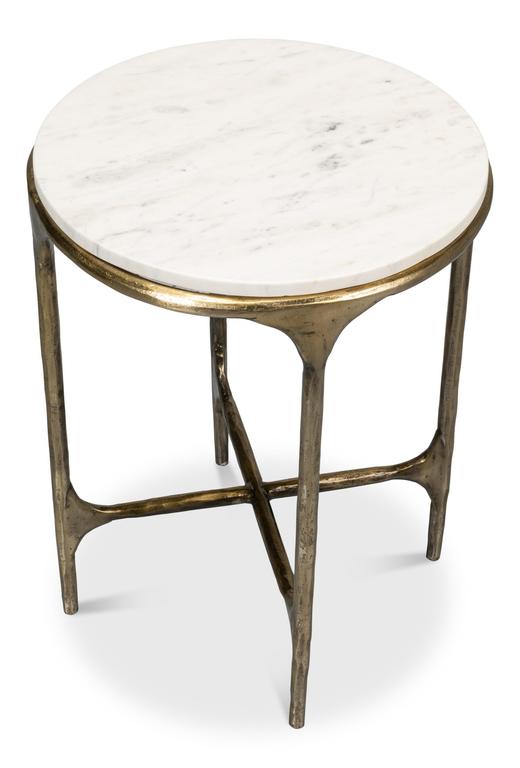 Gimlet White Round End Table - Ornate Home