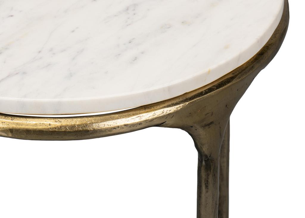 Gimlet White Round End Table - Ornate Home