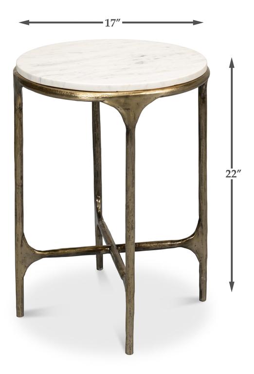 Gimlet White Round End Table - Ornate Home