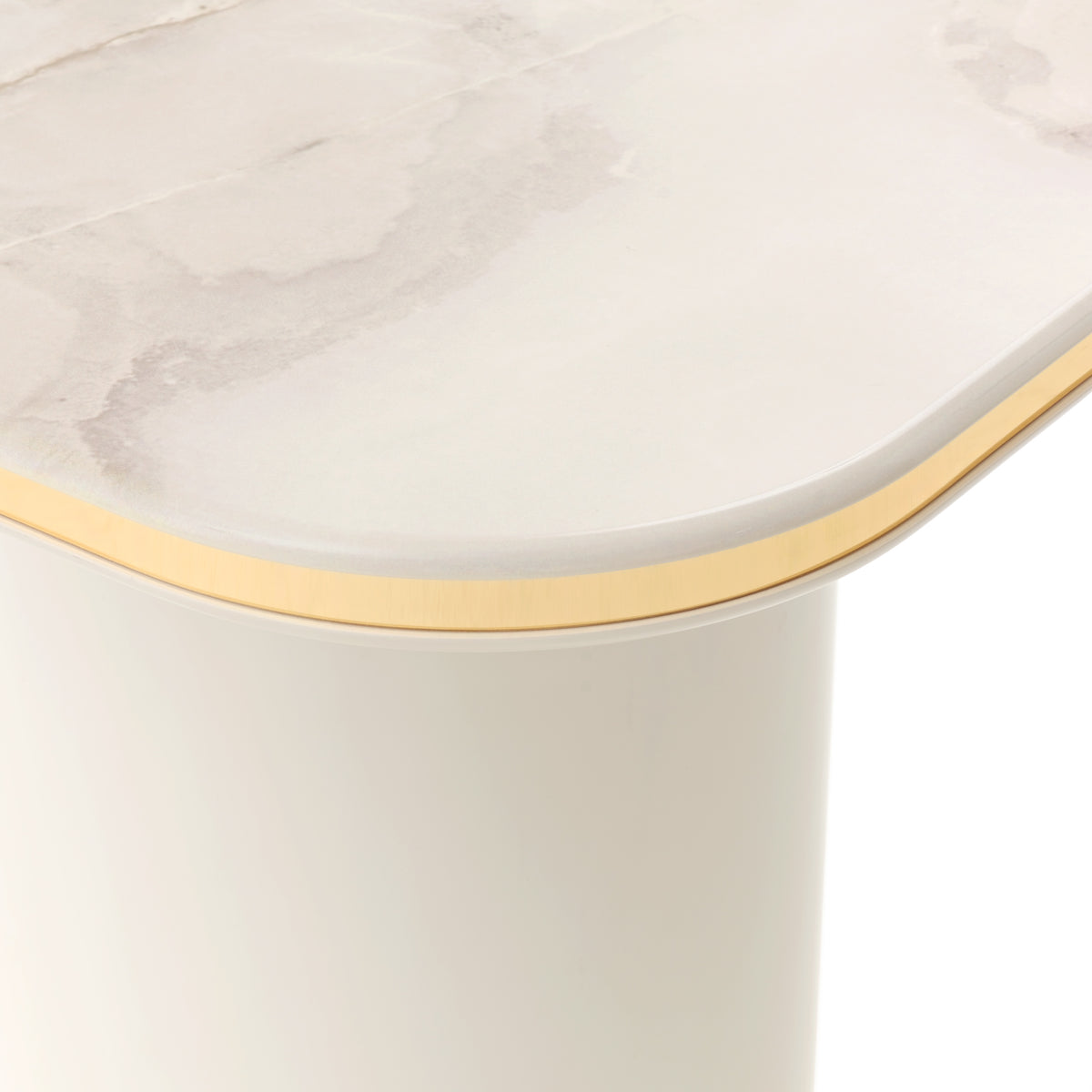 Gineverra Ivory Gold End Table - Ornate Home
