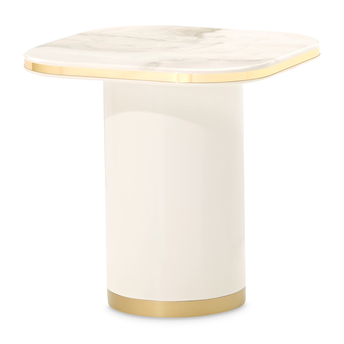 Gineverra Ivory Gold End Table - Ornate Home