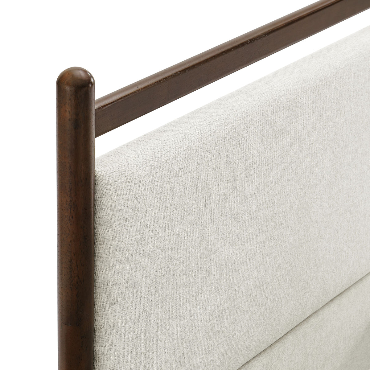 Ginny Wenge Heathered Ivory Queen Size Platform Bed Frame - Ornate Home