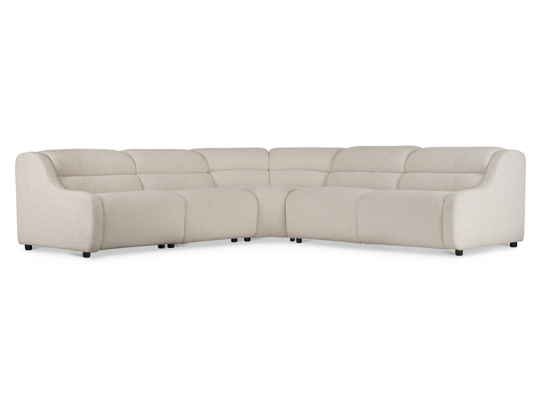 Gio White/Cream 5-Piece Fabric Power Motion Sectional - Ornate Home