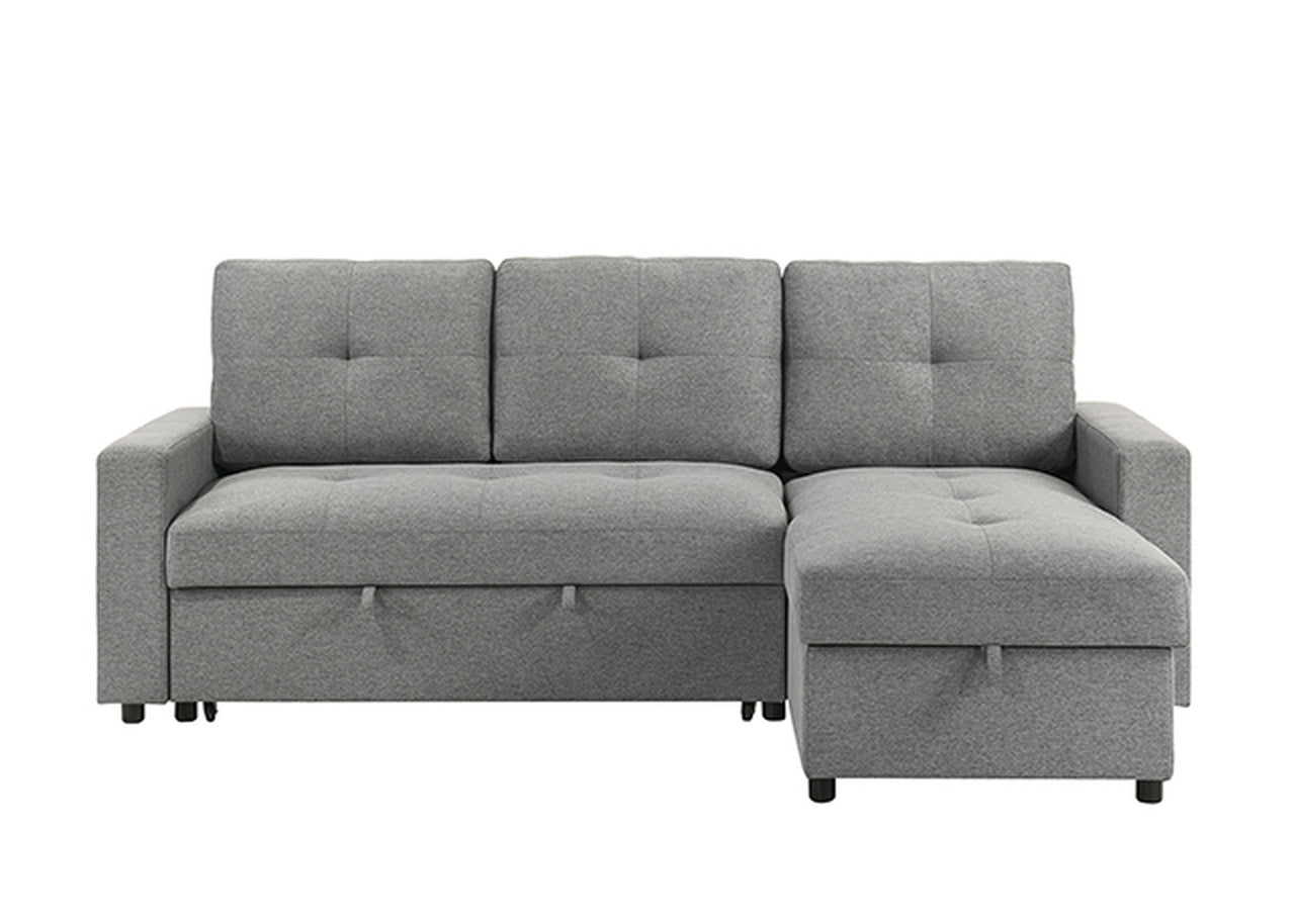 Giorgi Gray Sectional w/ Pullout - Ornate Home