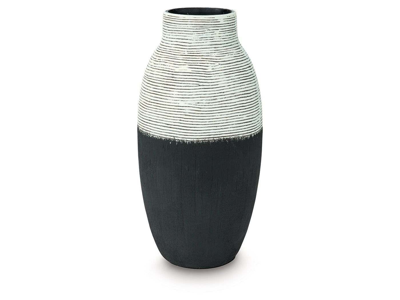 Girtha Antique White/Black Vase (16''H) (Online Special Price) - Ornate Home