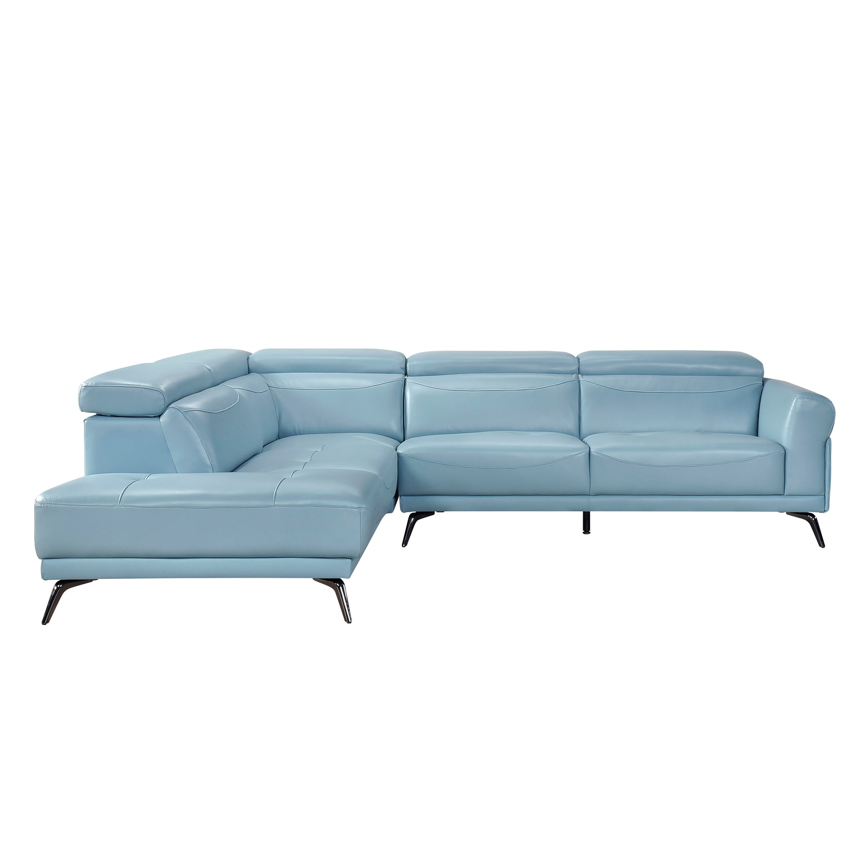 Giselle Blue 2-Piece Sectional with Left Side Chaise - Ornate Home