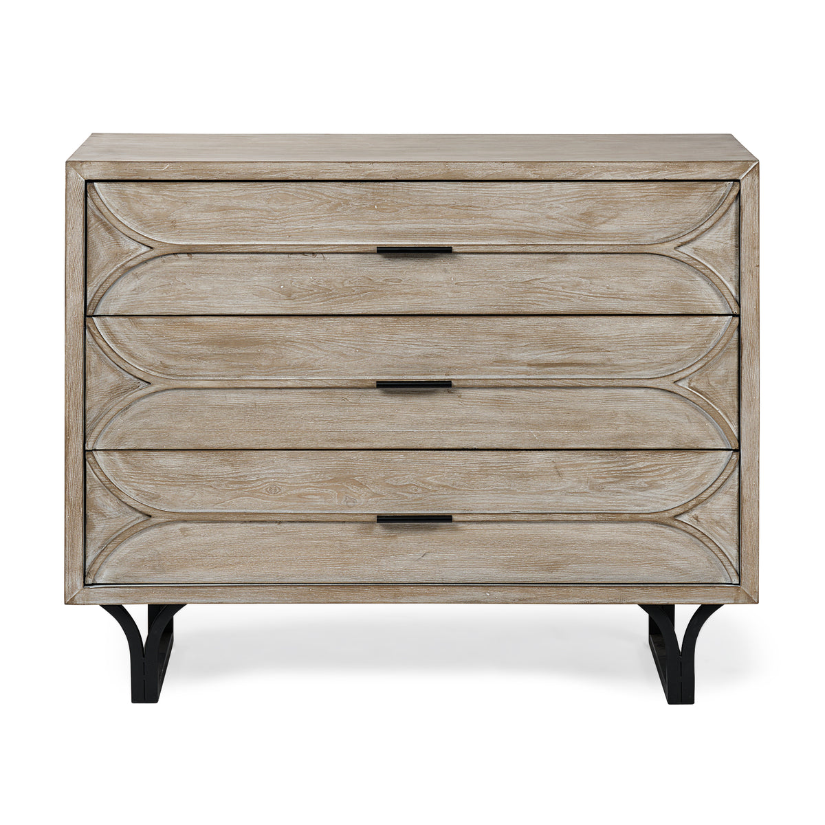 Giselle Light Brown Fir Veneer 3 Drawer Accent Cabinet - Ornate Home