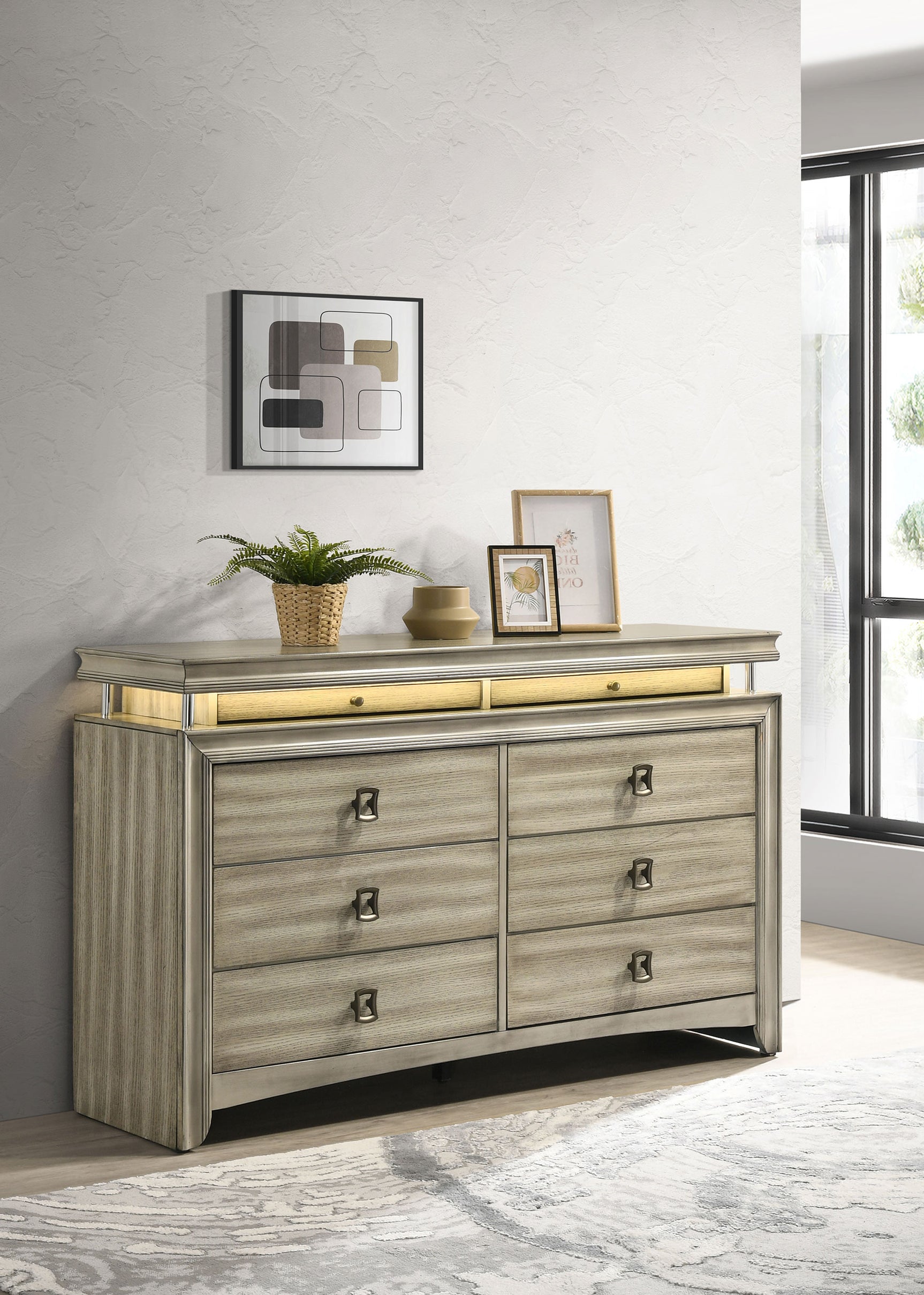 Giselle Rustic Beige Dresser - Ornate Home