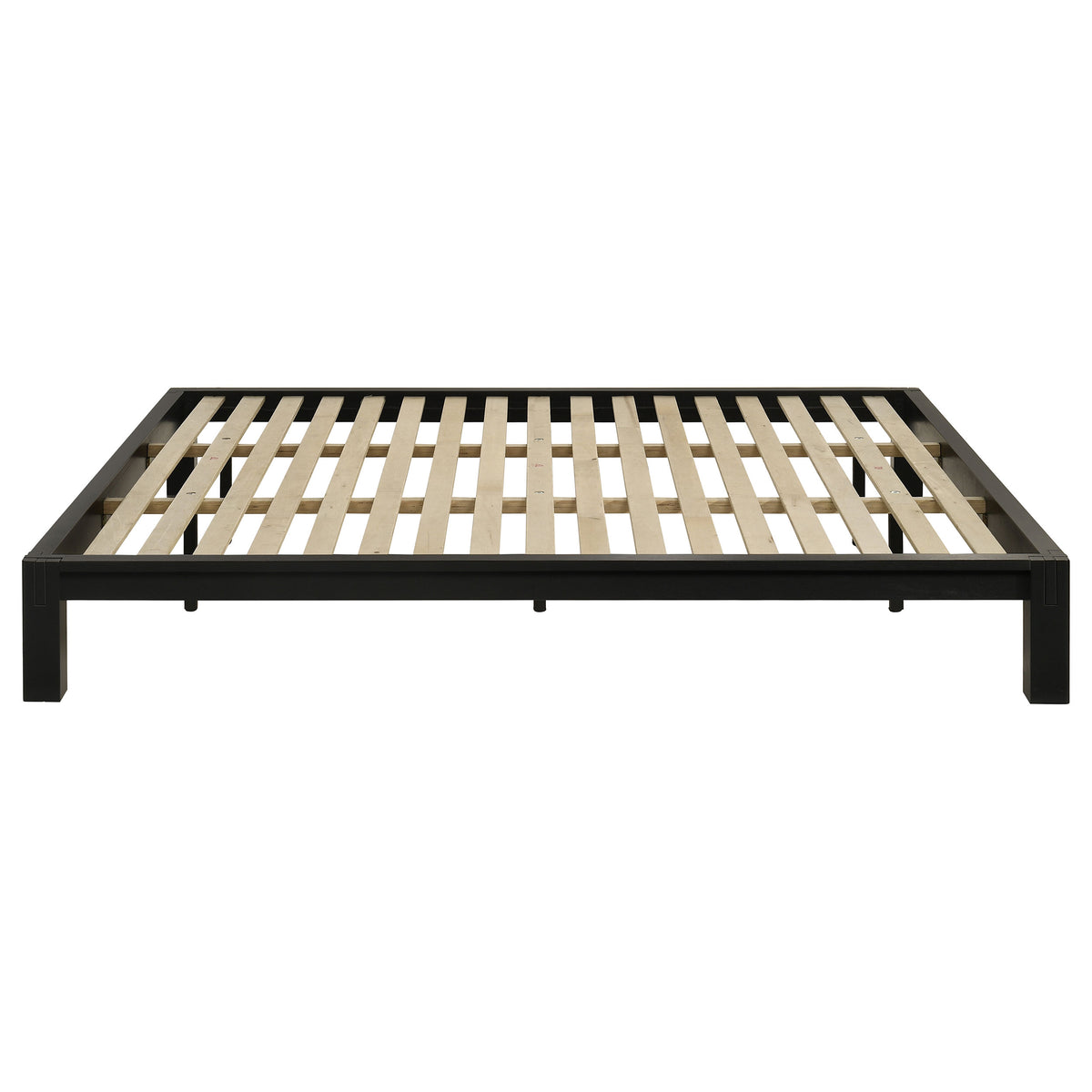 Gislen Black Eastern King Easy Assembly Wood Platform Bed - Ornate Home