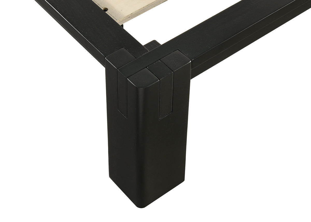 Gislen Black Twin Easy Assembly Wood Platform Bed - Ornate Home
