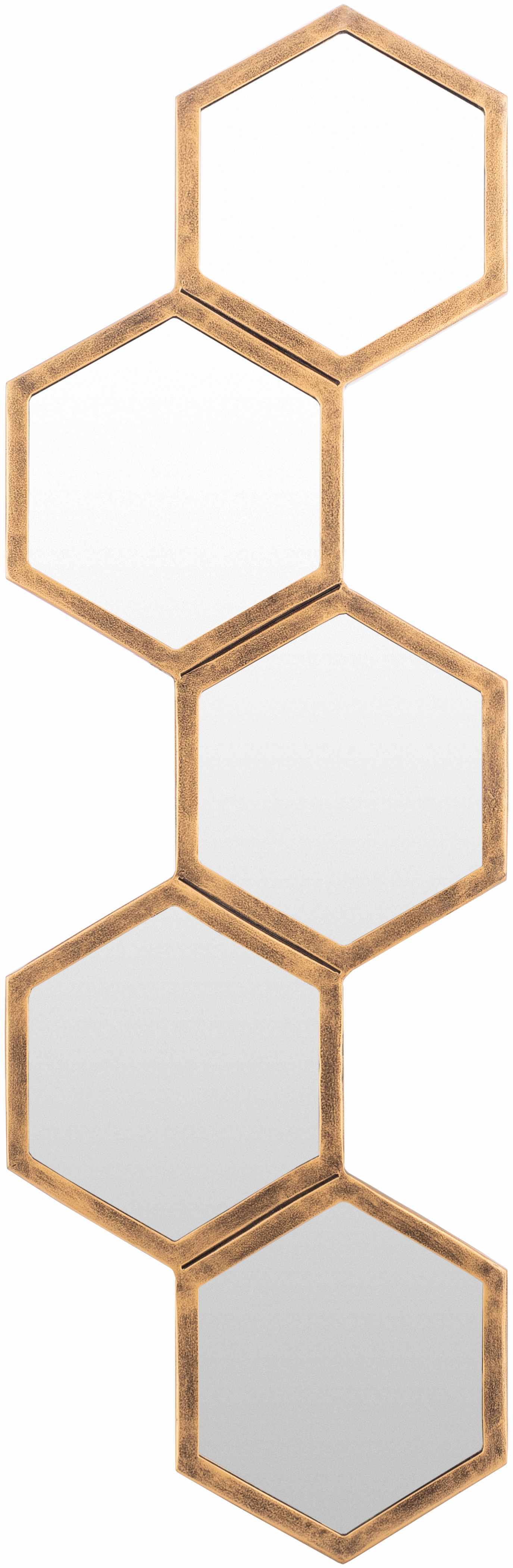 Gitagum Rustic Gold Honeycomb Mirror - Ornate Home