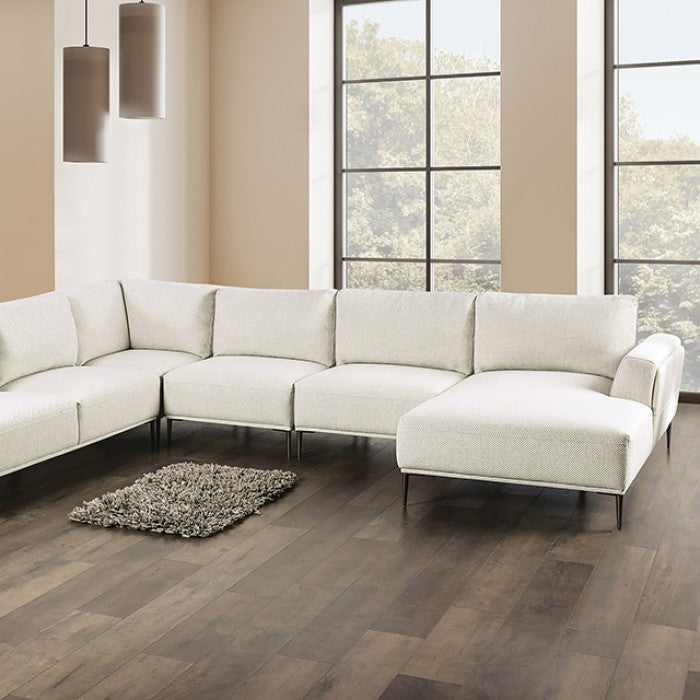 Gladbach Beige J-Shape Sectional - Ornate Home
