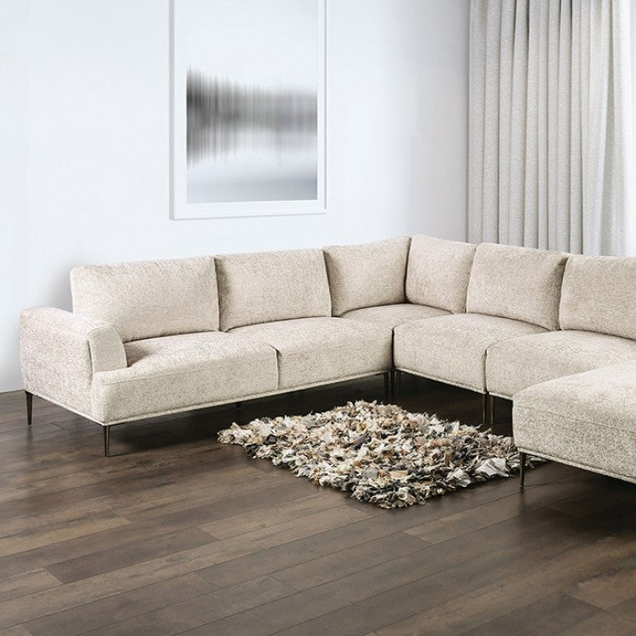 Gladbach Light Brown J-Shape Sectional - Ornate Home