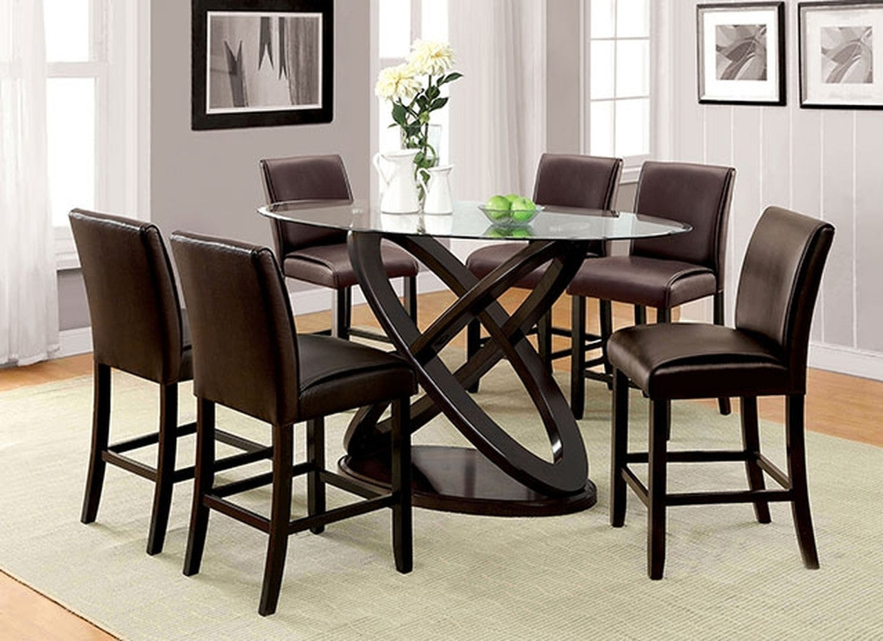 Gladstone Dark Walnut Counter Height Chair (Set of 2) - Ornate Home