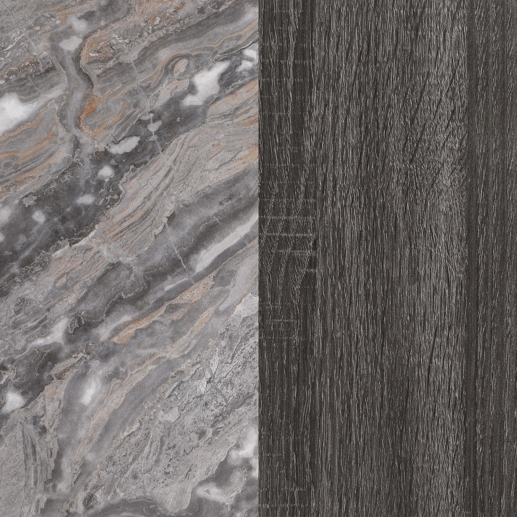 Gladstone Distressed Grey Round Faux Marble Top End Table - Ornate Home